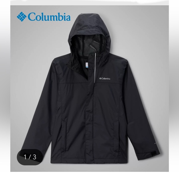 Columbia Black Boys'👦🏻Watertight Jacket🧥Sz Med - Picture 1 of 11
